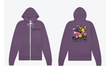 Purple Hooded Zip Up Sweatshirt - Wokeface x MRBC